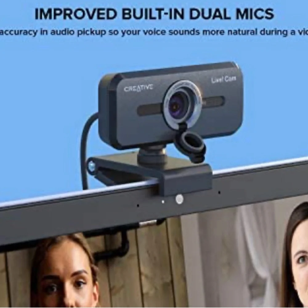 Creative Live! Cam Sync 1080p V2 Full HD Wide-Angle USB Webcam with Auto Mute